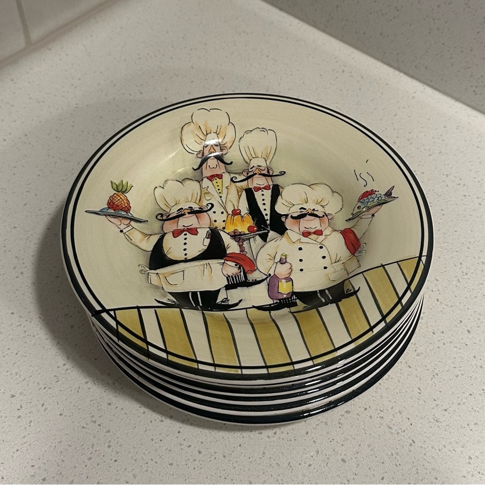 Chef Design Ceramic Salad Plates